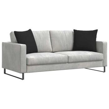 Sofakissen 2 stk. Stoff Schwarz 50 x 50 cm