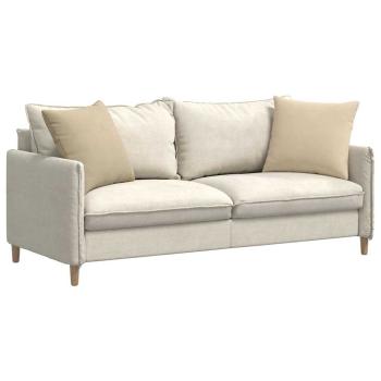 Sofakissen 2 stk. Stoff Creme 50 x 50 cm