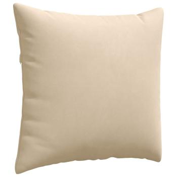 Sofakissen 2 stk. Stoff Creme 50 x 50 cm