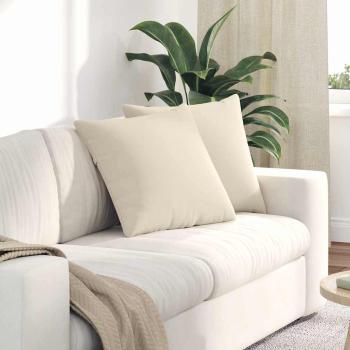 ARDEBO.de - Sofakissen 2 stk. Stoff Beige 50 x 50 cm