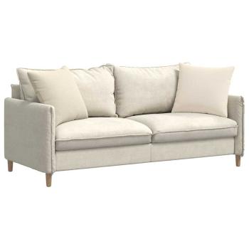 Sofakissen 2 stk. Stoff Beige 50 x 50 cm