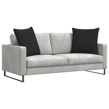 Sofakissen 2 stk. Stoff Schwarz 60 x 60 cm