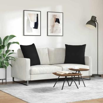 Sofakissen 2 stk. Stoff Schwarz 60 x 60 cm