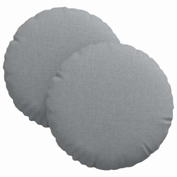 Sitzkissen 2 stk. Stoff Hellgrau Ø30 x 13 cm