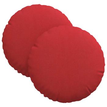 Sitzkissen 2 stk. Stoff Rot Ø30 x 13 cm
