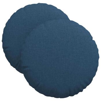 Sitzkissen 2 Stk. Stoff Blau Ø40 x 13 cm