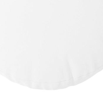 Sitzkissen 2 Stk. Stoff Weiß Ø40 x 13 cm