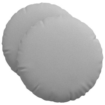 Sitzkissen 2 stk. Stoff Wolkengrau Ø50 x 19 cm