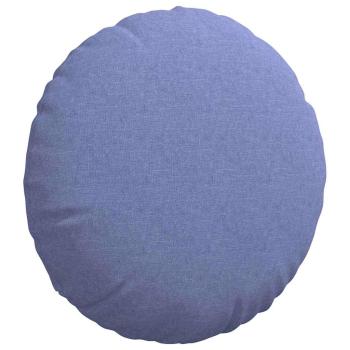 Sitzkissen 2 stk. Stoff Jeans blau Ø50 x 19 cm