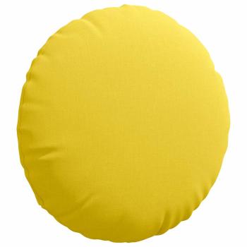 Sitzkissen 2 Stk. Stoff Helles Gelb Ø60 x 21 cm