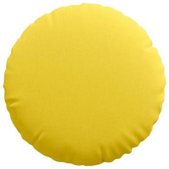 Sitzkissen 2 Stk. Stoff Helles Gelb Ø60 x 21 cm