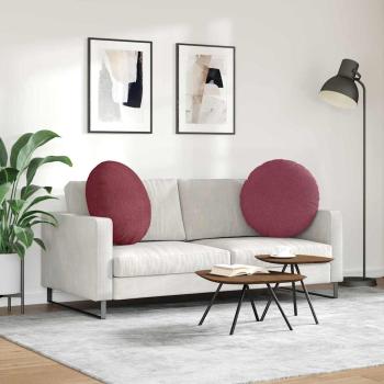 Sitzkissen 2 Stk. Stoff Weinrot Ø80 x 29 cm