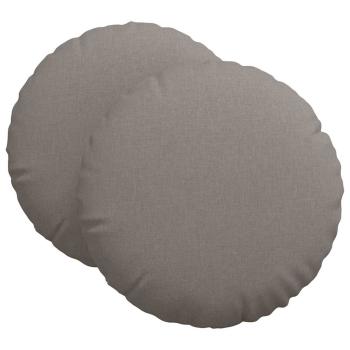 Sitzkissen 2 stk. Stoff Taupe Ø80 x 29 cm