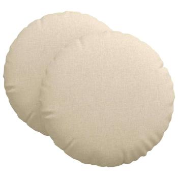 Sitzkissen 2 stk. Stoff Creme Ø80 x 29 cm
