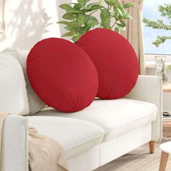 ARDEBO.de - Sitzkissen 2 stk. Stoff Rot Ø80 x 29 cm