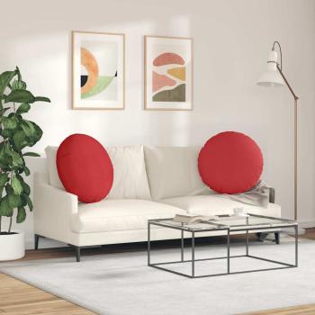 Sitzkissen 2 stk. Stoff Rot Ø80 x 29 cm