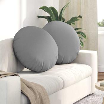 ARDEBO.de - Sitzkissen 2 stk. Stoff Wolkengrau Ø80 x 29 cm