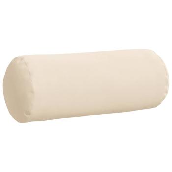 Bolsterkissen 2 Stück Beige Ø 15 x 40 cm Mikrofaserstoff