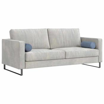 Bolsterkissen 2 Stück Blau Ø 15 x 40 cm Cordstoff