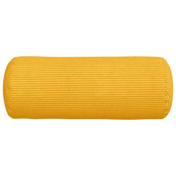 Bolsterkissen 2 Stück Helles Gelb Ø 15 x 40 cm Cordstoff