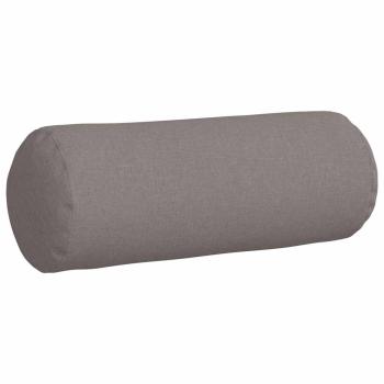 Bolsterkissen 2 stk. Stoff Taupe Ø 25 x 70 cm