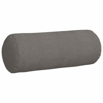 Bolsterkissen 2 Stück Hellgrau Ø 25 x 70 cm Cordstoff