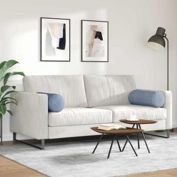 Bolsterkissen 2 Stück Blau Ø 25 x 70 cm Cordstoff