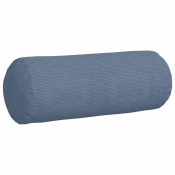 Bolsterkissen 2 Stück Blau Ø 25 x 70 cm Cordstoff