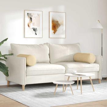 Bolsterkissen 2 Stück Grau-Grün Ø 25 x 70 cm Cordstoff