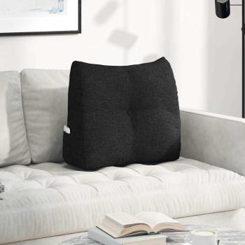 ARDEBO.de - Rücken Kissen Schwarz 60 x 24 x 50 cm Stoff
