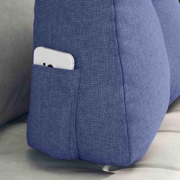 Rücken Kissen Jeans blau 60 x 24 x 50 cm Stoff