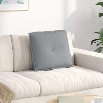 ARDEBO.de - Rückenkissen Hellgrau 50 x 19 x 45 cm Stoff