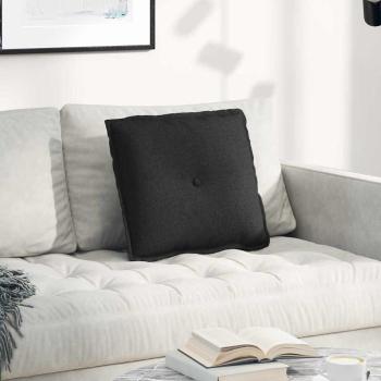 ARDEBO.de - Rückenkissen Schwarz 50 x 19 x 45 cm Stoff