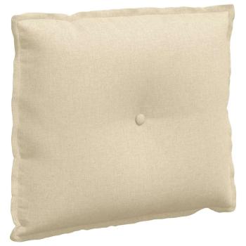 Rückenkissen Creme 60 x 19 x 50 cm Stoff
