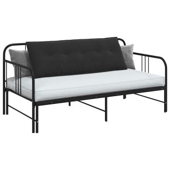 Rücken Kissen Schwarz 140 x 50 cm Cordstoff