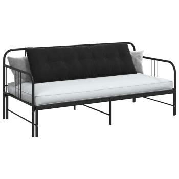 Rückenkissen Schwarz 160 x 50 cm Cordstoff