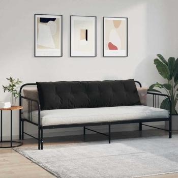 Rückenkissen Schwarz 180 x 50 cm Cordstoff