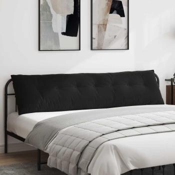 ARDEBO.de - Rückenkissen Schwarz 200 x 50 cm Cordstoff