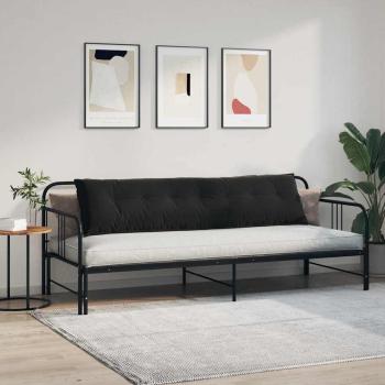 Rückenkissen Schwarz 200 x 50 cm Cordstoff