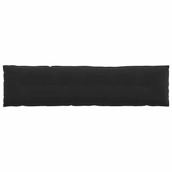 Rückenkissen Schwarz 200 x 50 cm Cordstoff