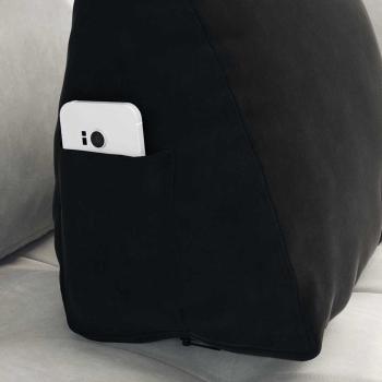 Rückenkissen Schwarz 45 x 20 x 35 cm Cordstoff