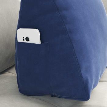 Rückenkissen Polizeiblau 45 x 20 x 35 cm Cordstoff