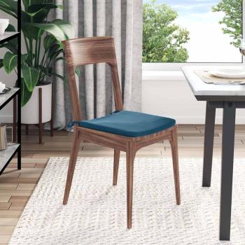 Sitzkissen 4 Stk. Samt Blau 40 x 40 x 3 cm