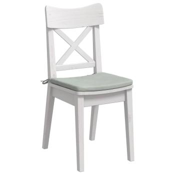 Sitzkissen 4 stk. Samt Hellgrau 40 x 40 x 3 cm