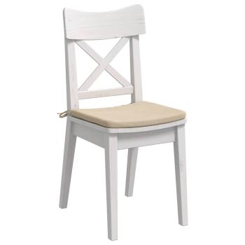 Sitzkissen 4 Stk. Mikrofaserstoff Creme 40 x 40 x 3 cm
