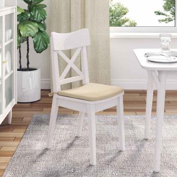 Sitzkissen 4 Stk. Mikrofaserstoff Creme 40 x 40 x 3 cm