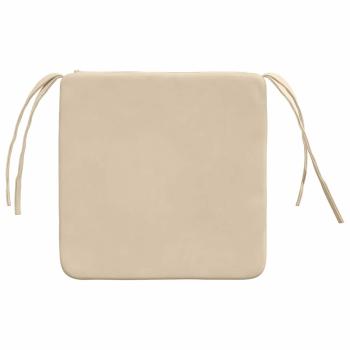 Sitzkissen 4 Stk. Mikrofaserstoff Creme 40 x 40 x 3 cm