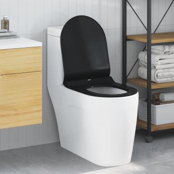 ARDEBO.de - Toilettensitz Verstellbar Schwarz 50 x 36,5 x 5 cm Polypropylen