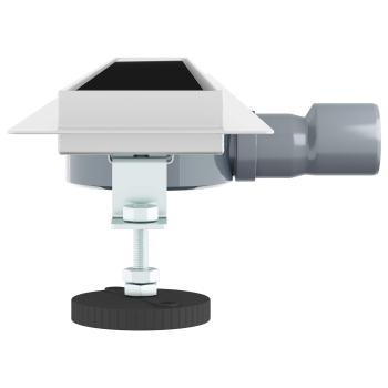 Duschabfluss mit Glashülle und 360° Siphon Schwarz 90 cm