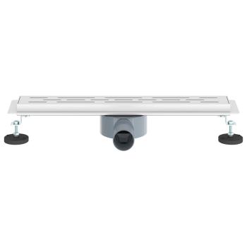Duschabfluss mit Glashülle und 360° Siphon Silber 50 cm
